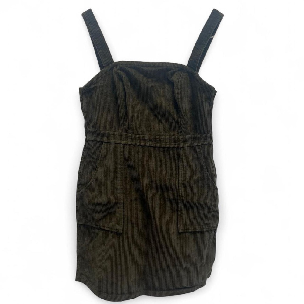 Common Stitch Corduroy Olive Green Dress